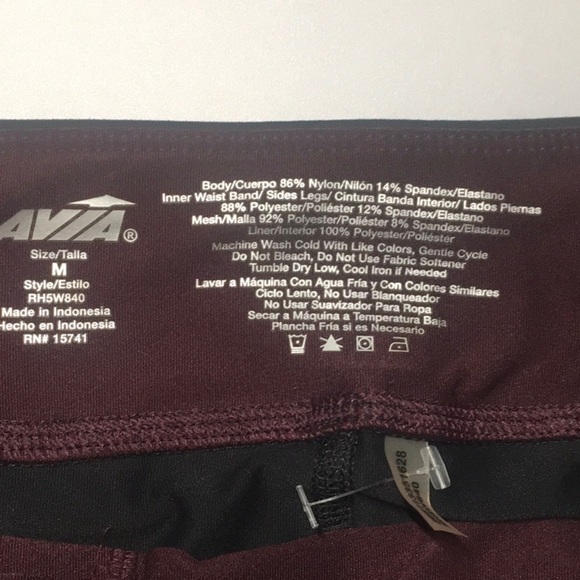 Avia active pants women's size medium black 3/4 leg activewear workout yoga gym - Picture 11 of 16